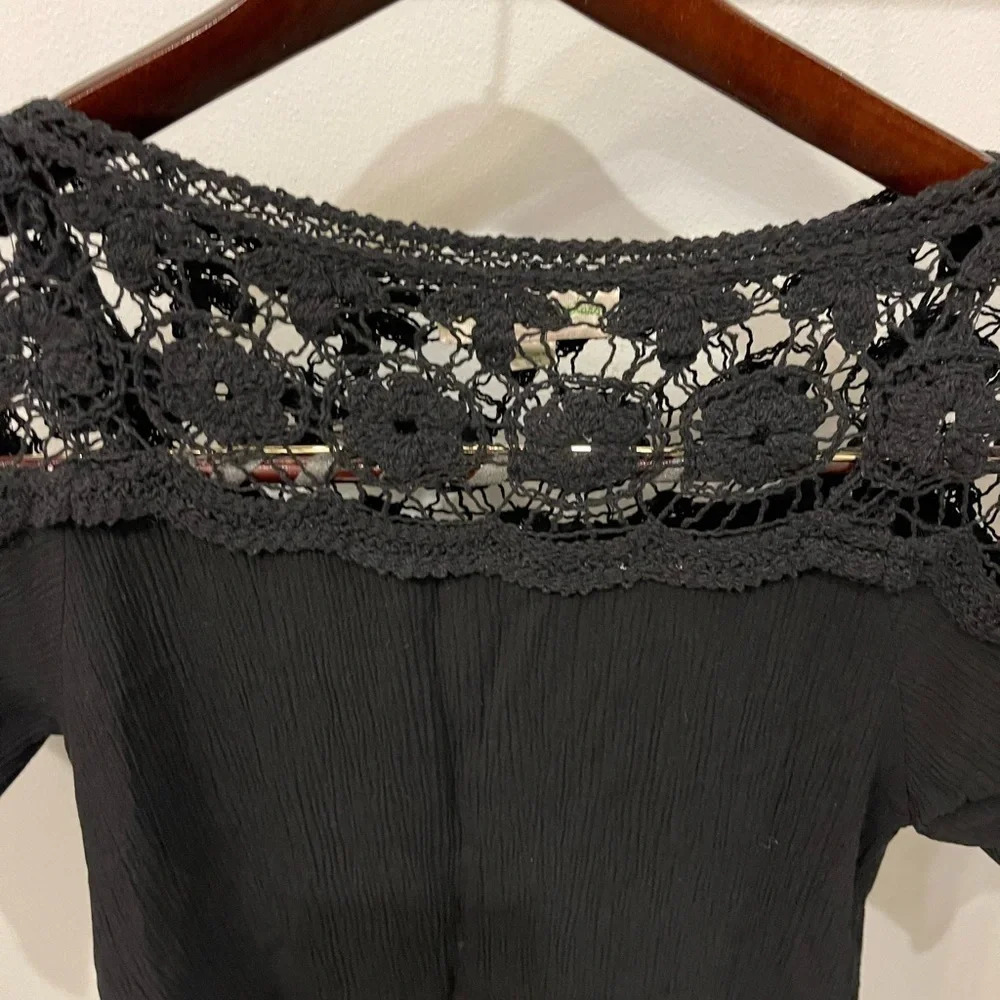 Anthro Staring at Stars Crochet Crop Top, XS, EUC - Picture 4 of 9